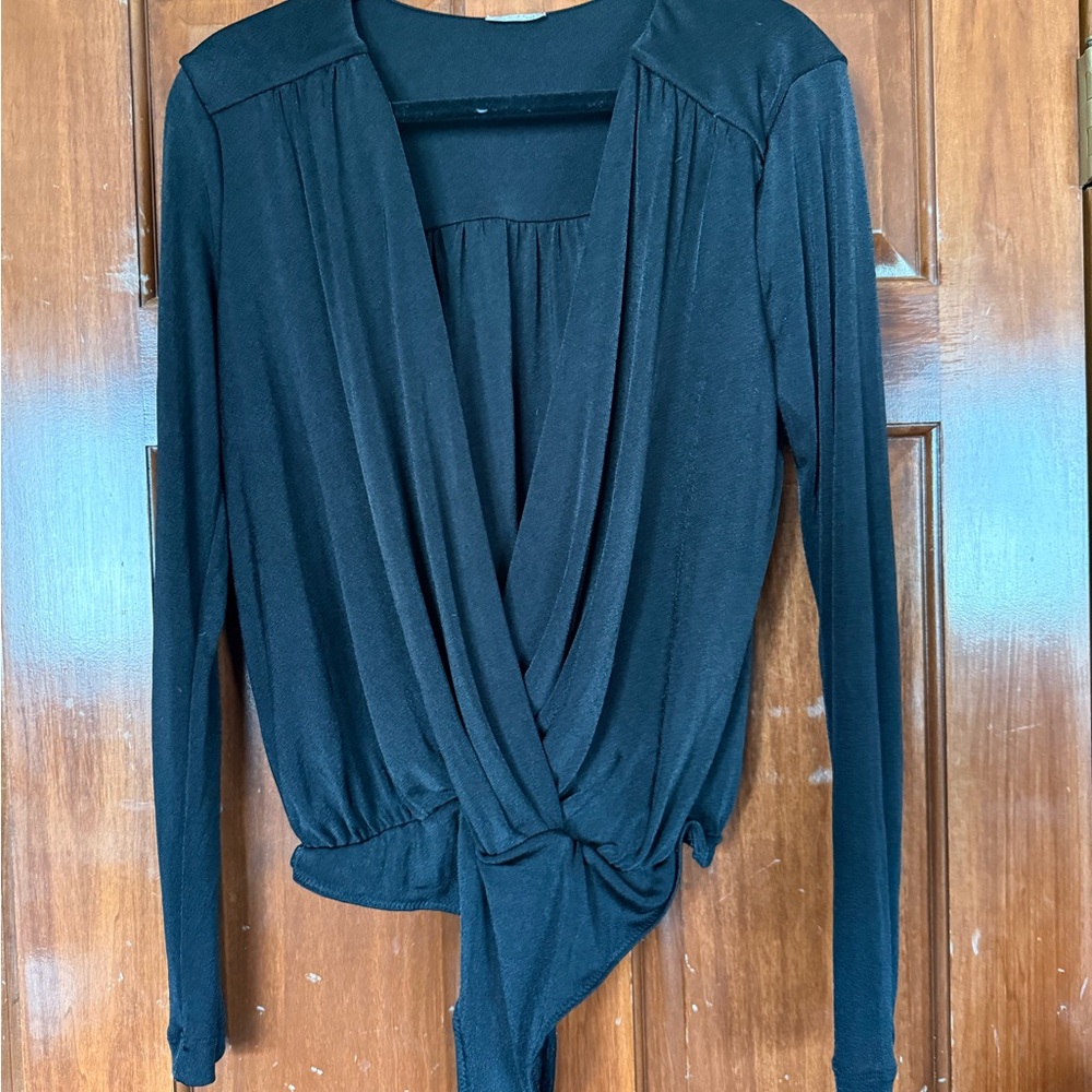 Free People Intimately Free Black Slinky Body Suit XL